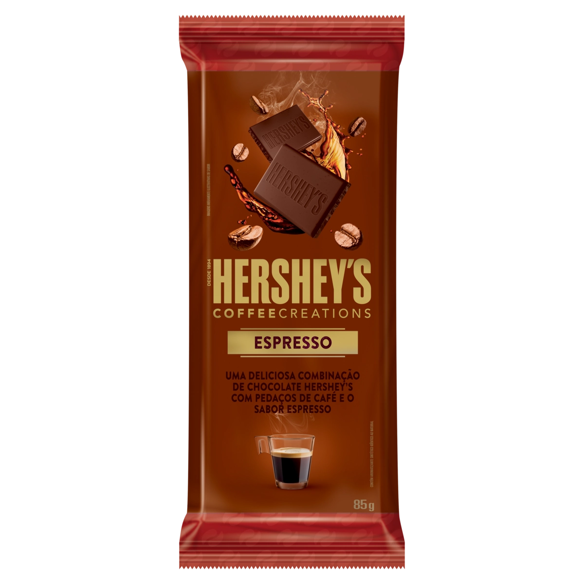 Chocolate Meio Amargo Com Pedaços De Café Espresso Hersheys Coffee Creations Pacote 85g