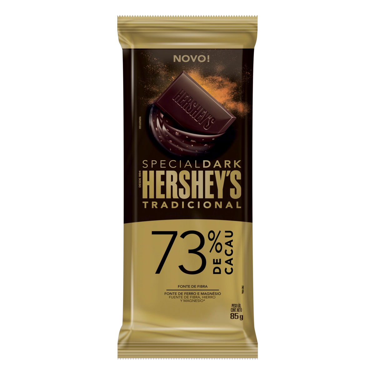 Chocolate Amargo 73 Cacau Tradicional Hersheys Special Dark Pacote 85g
