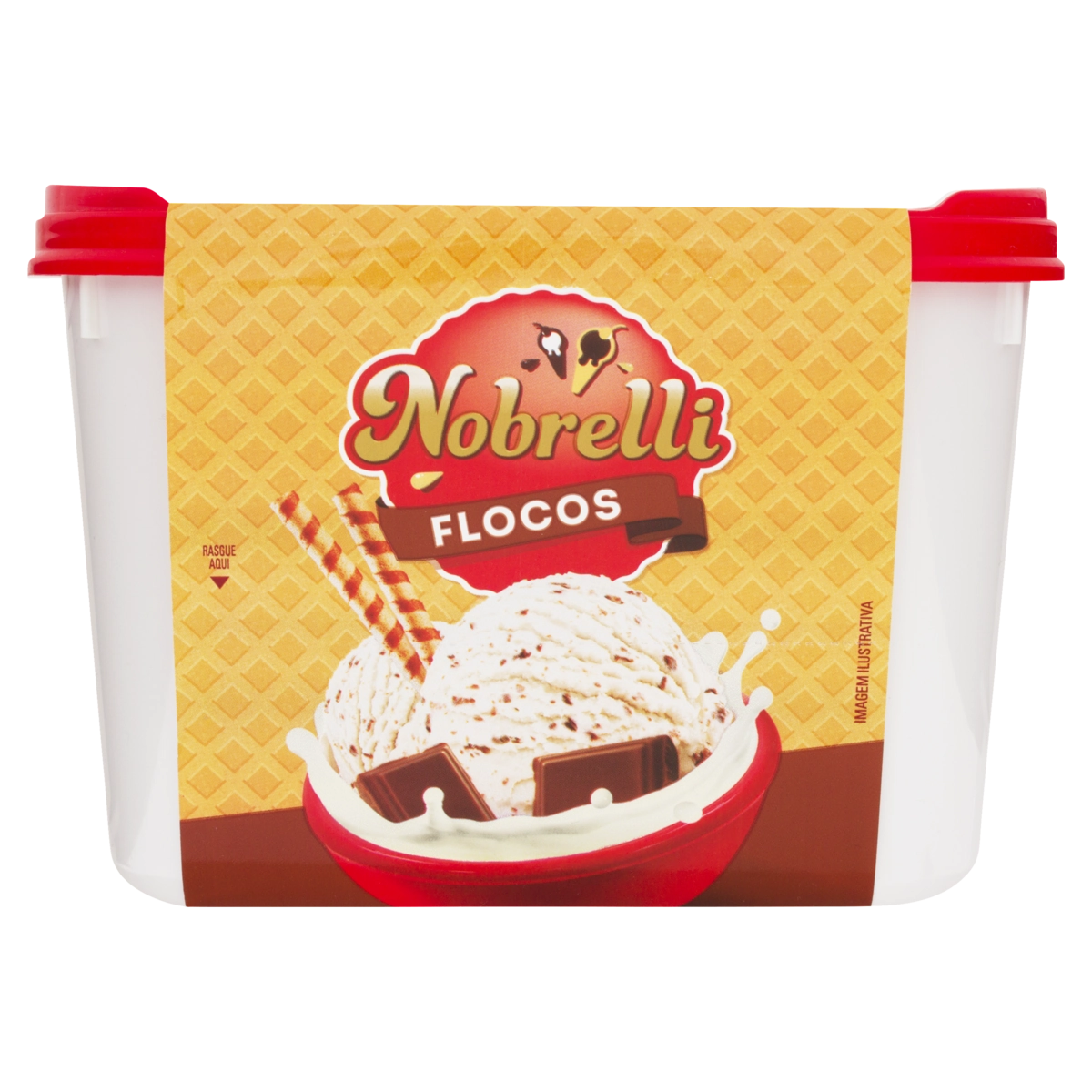 Sorvete Flocos Nobrelli Pote 2l