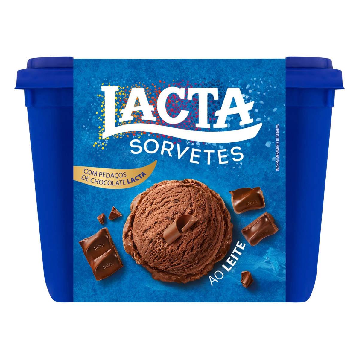 Sorvete Chocolate Ao Leite Lacta Pote 1,5l