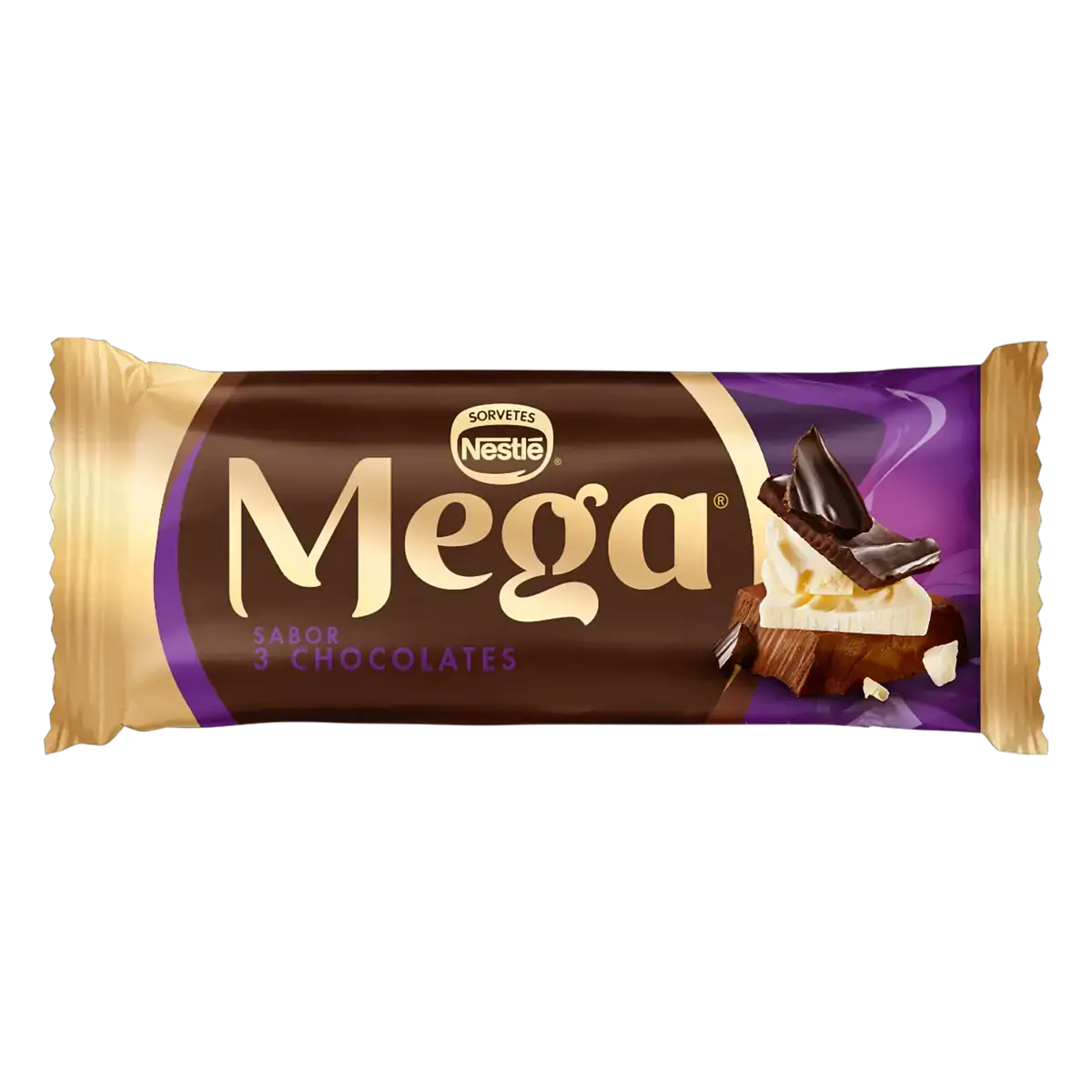 Sorvete 3 Chocolates Mega Pacote 74g