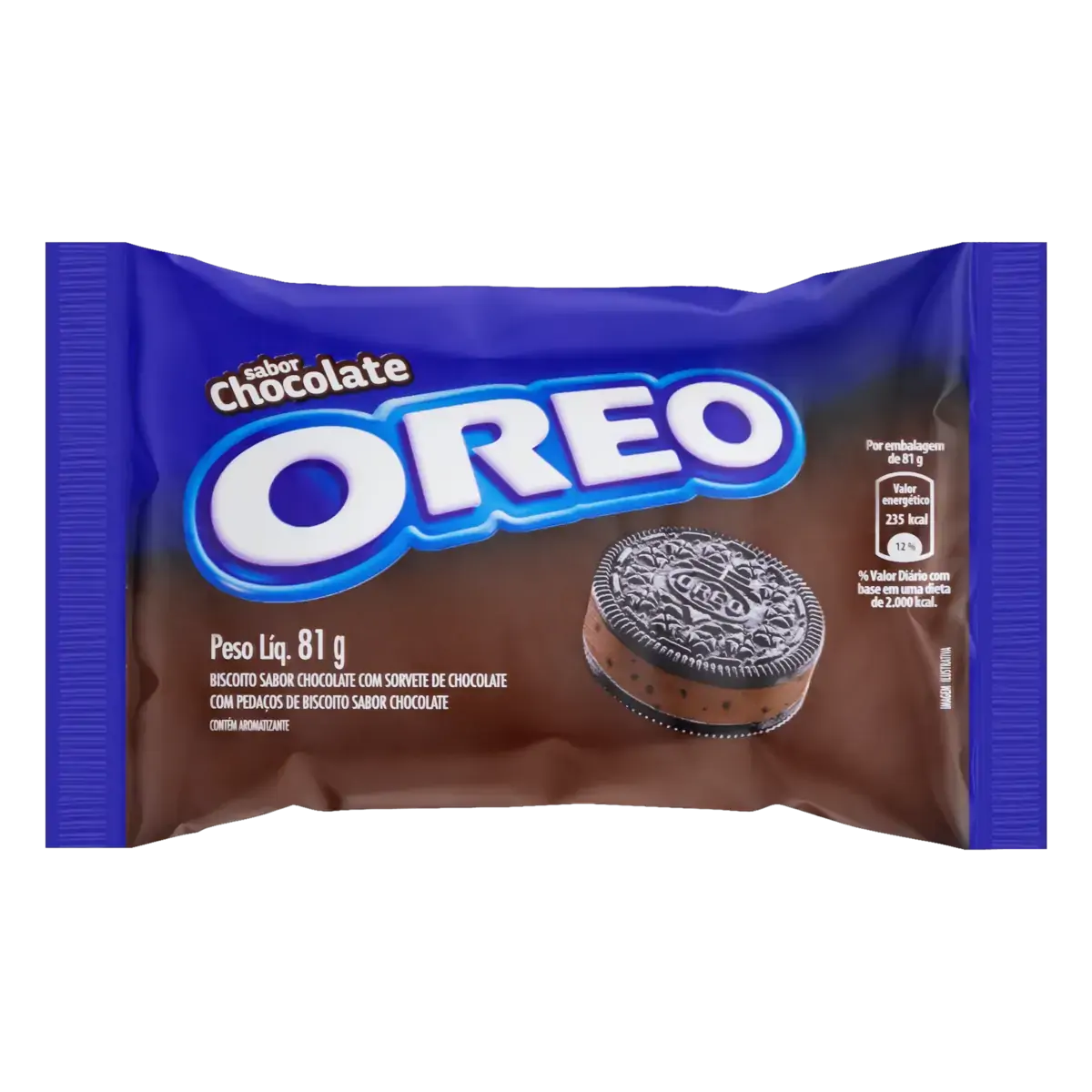 Sorvete Biscoito De Chocolate Oreo Pacote 81g