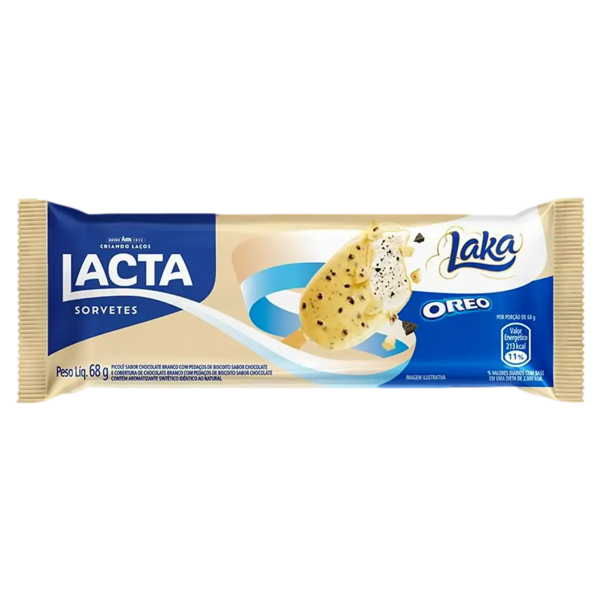 Picolé Laka E Oreo Lacta Pacote 68g