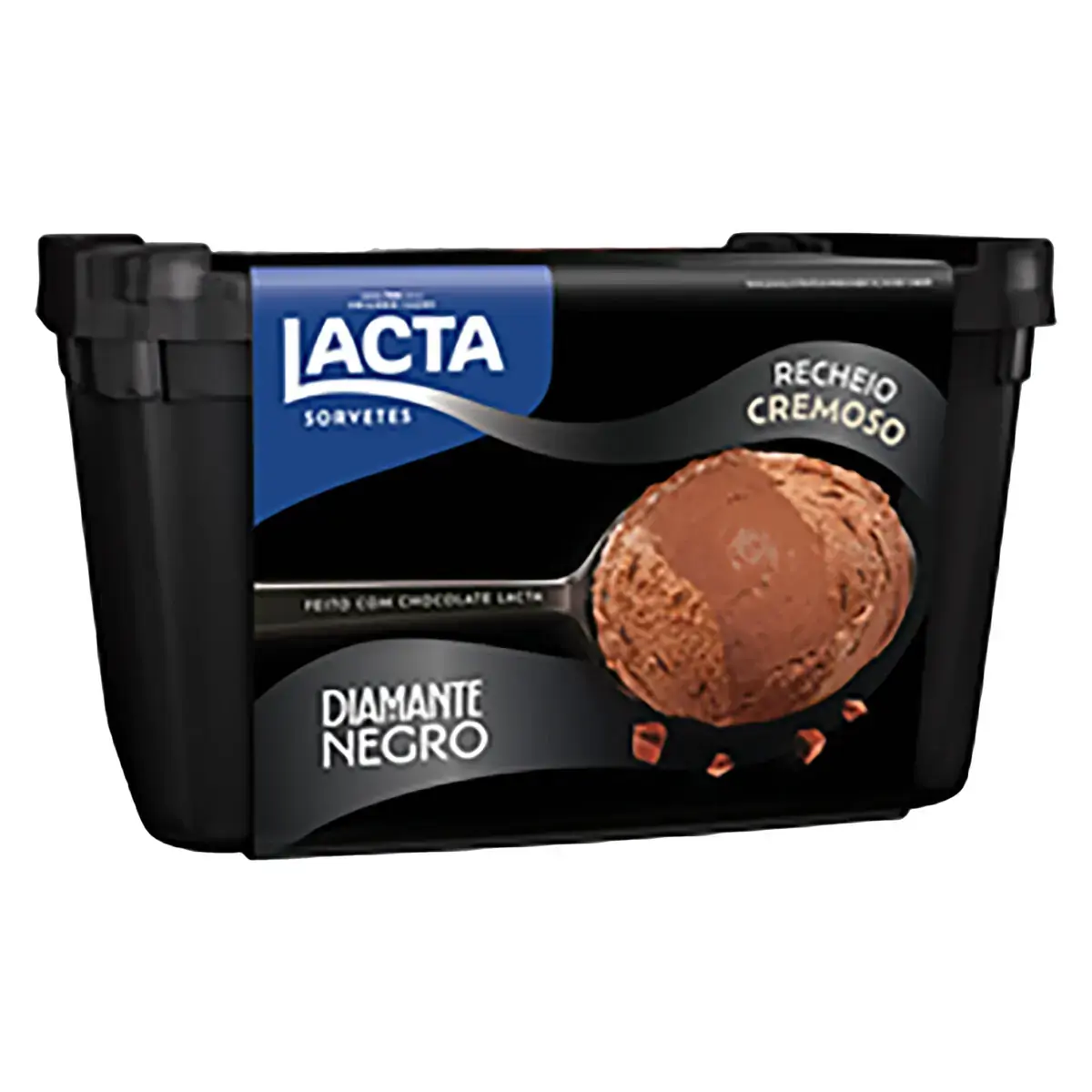 Sorvete Diamante Negro Lacta Pote 1l