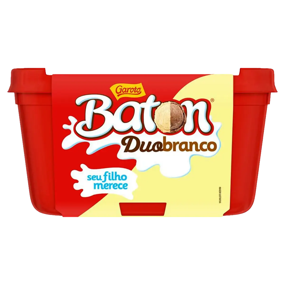 Sorvete Baton Duobranco Garoto Pote 1l