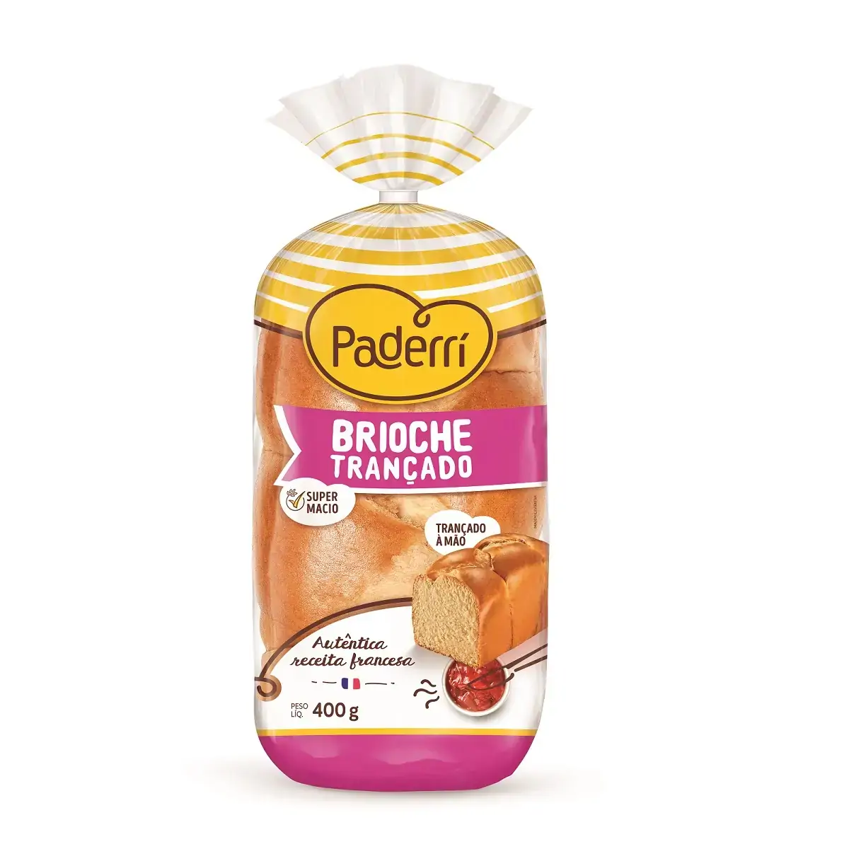 Pao Brioche Paderri Trancado 400g