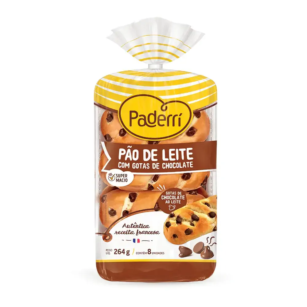 Pao Leite Paderri 264g Gotas