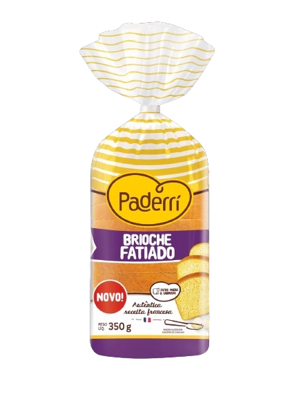 Pao Brioche Paderri 350g Fatiado Trad.