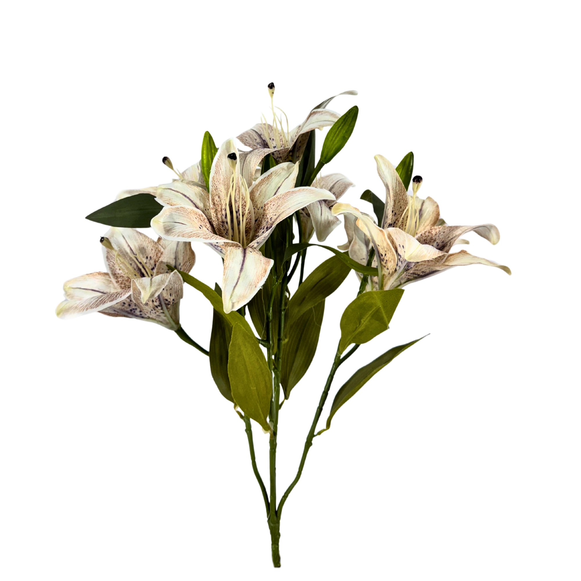 Buque Lirio Asiatico X4 Bege 55cm 42725bg Bela Flor