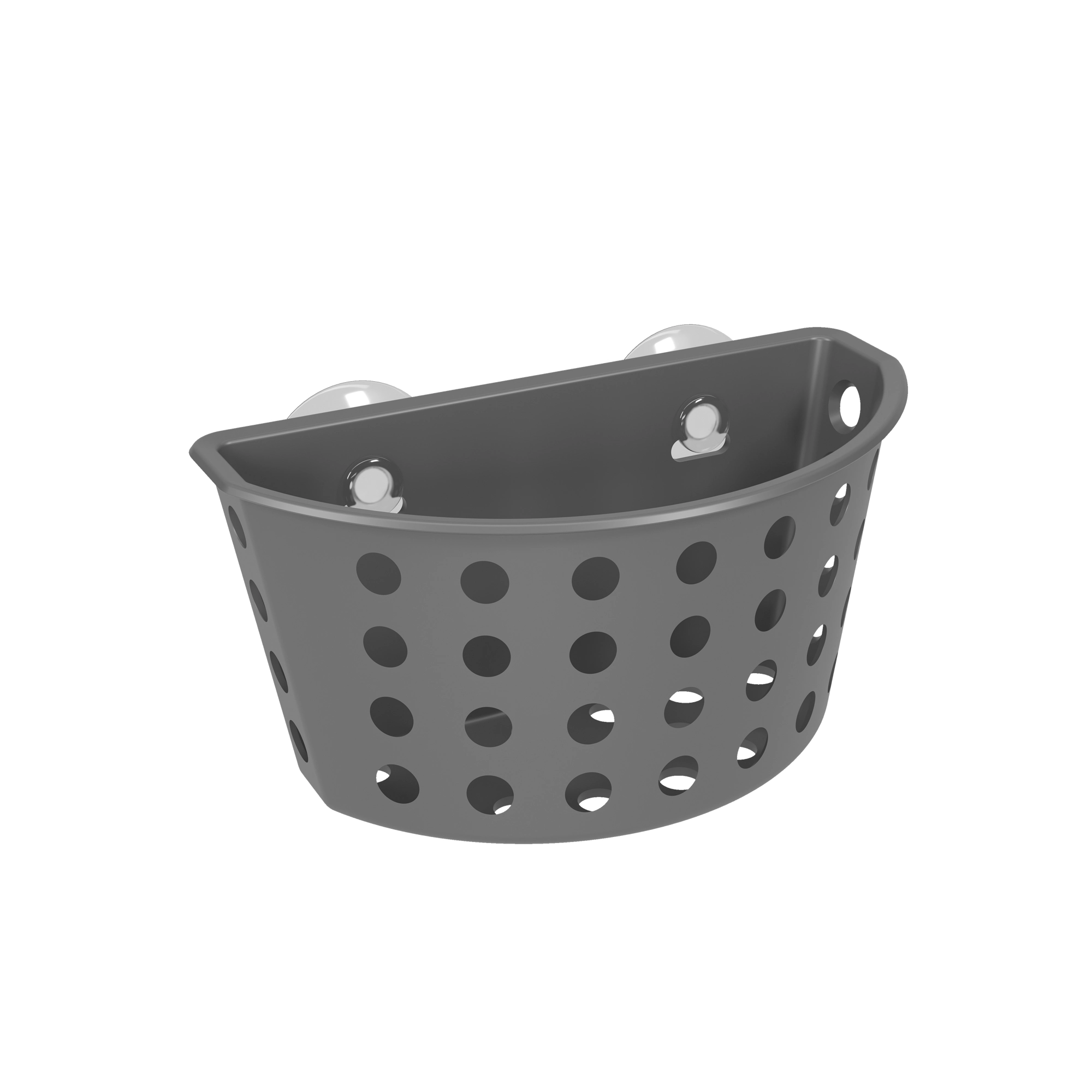 Cesta One Com Ventosa Cinza Chumbo Coza