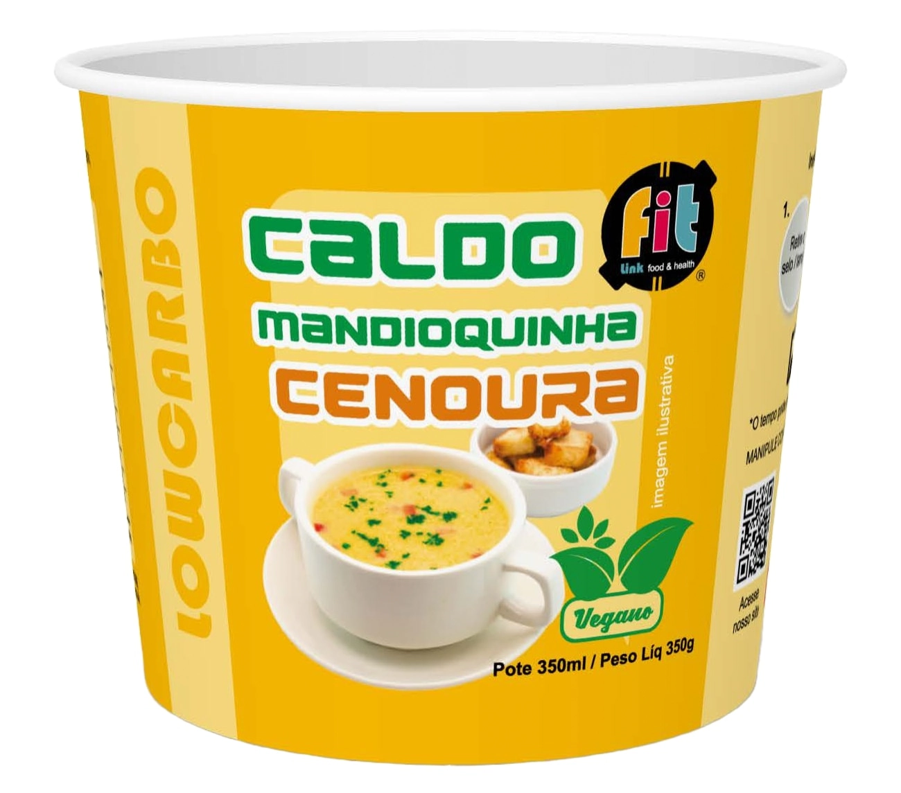 Prato Pto Fit Caldo Mandioquinha C/cenoura 350g