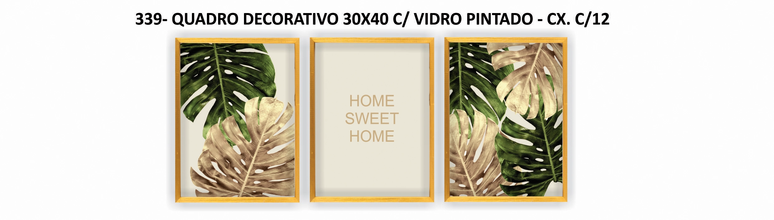 Quadro Dec 30x40 C/vidro Pint Luxo