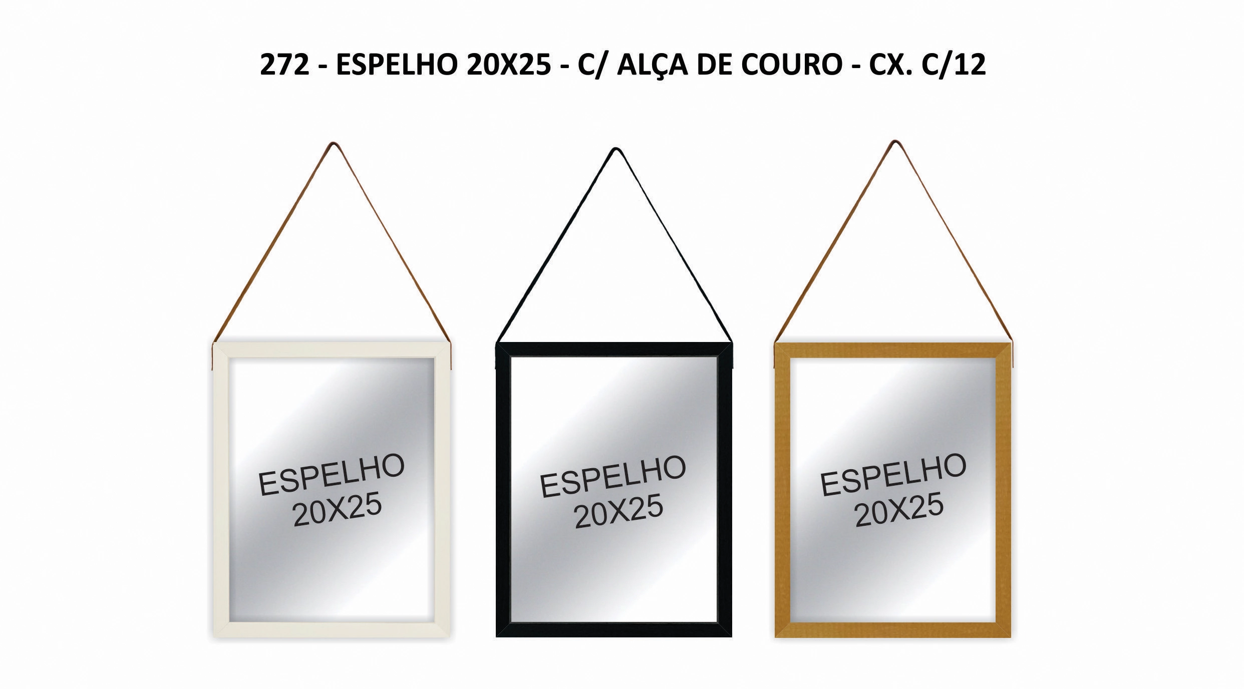 Espelho 20x25cm Alca De Couro 272 Art Frame