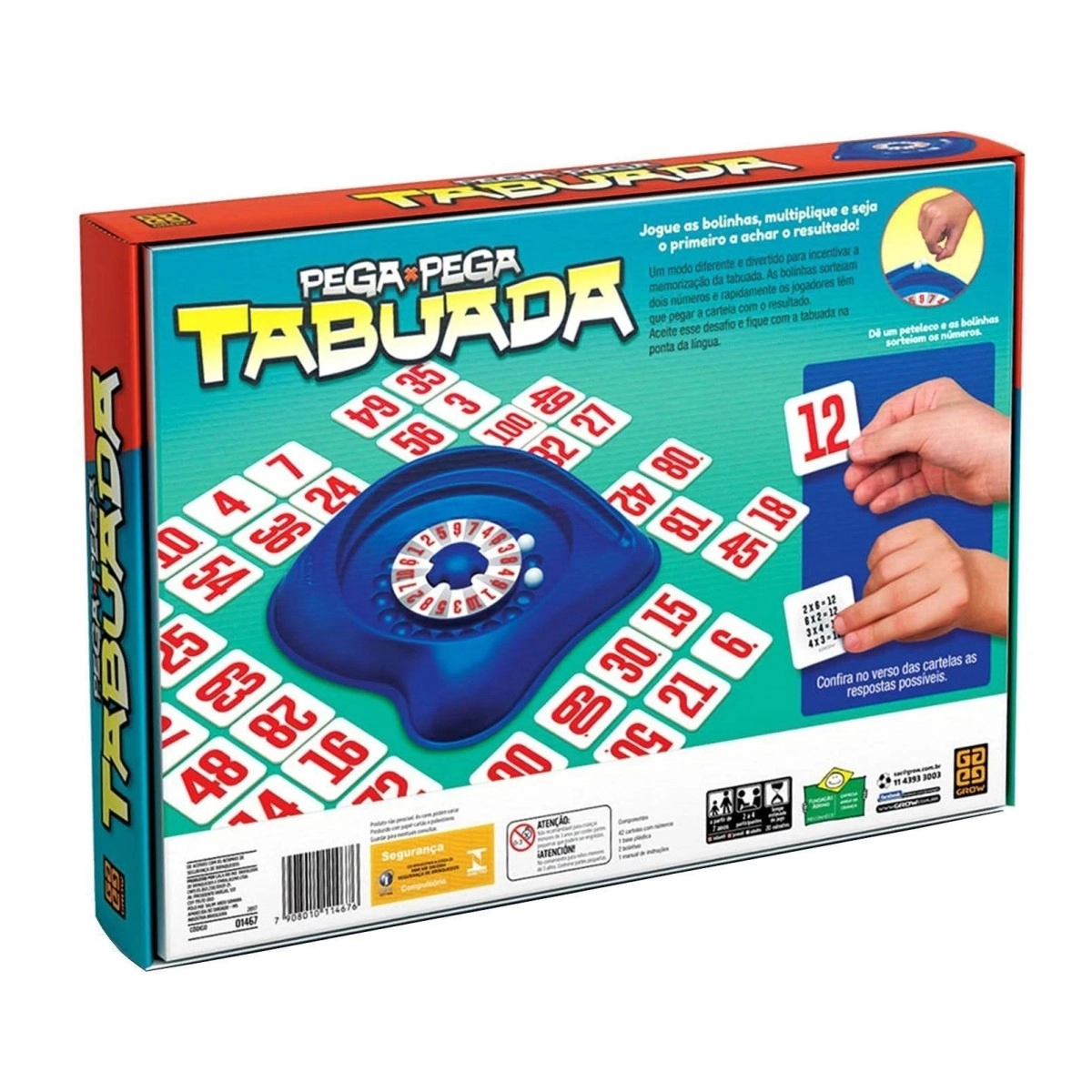 Jogo Grow Tabuleiro Pega Pega Tabuada Cod 1467