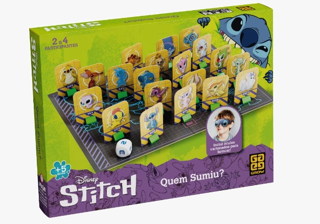 Jogo Quem Sumiu Stitch Disney 4615 Grow