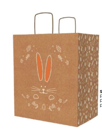 Sacola Eco Doce Pascoa Kraft Pp 10un Ref4230 Ideia