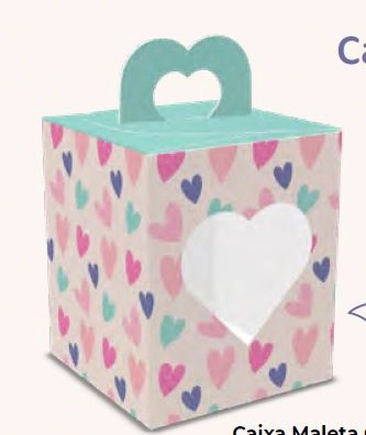 Caixa Maleta C Visor Corac Amor Em Cores 4379ideia