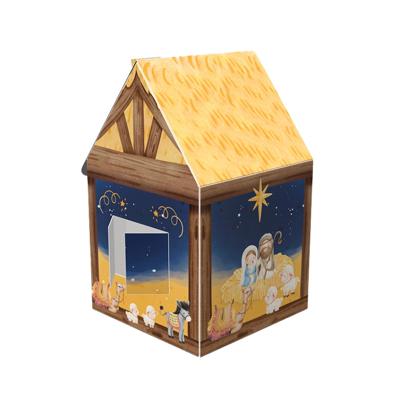Cx Casinha Presepio Natal 4468 Ideia