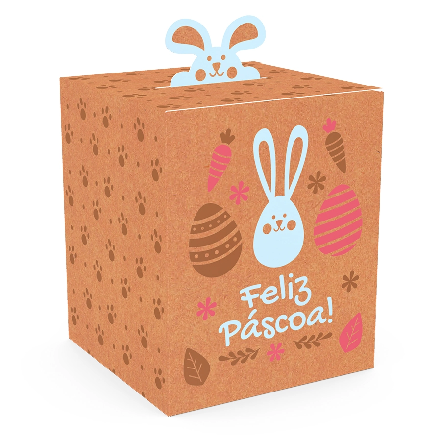 Cx Pop Up Orelha Kraft Pascoa Basic Un 4811 Ideia