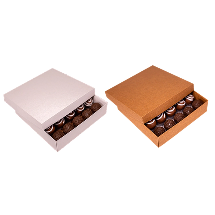 Caixa Transp Off White/kraft 25 Doces 4831 Ideia