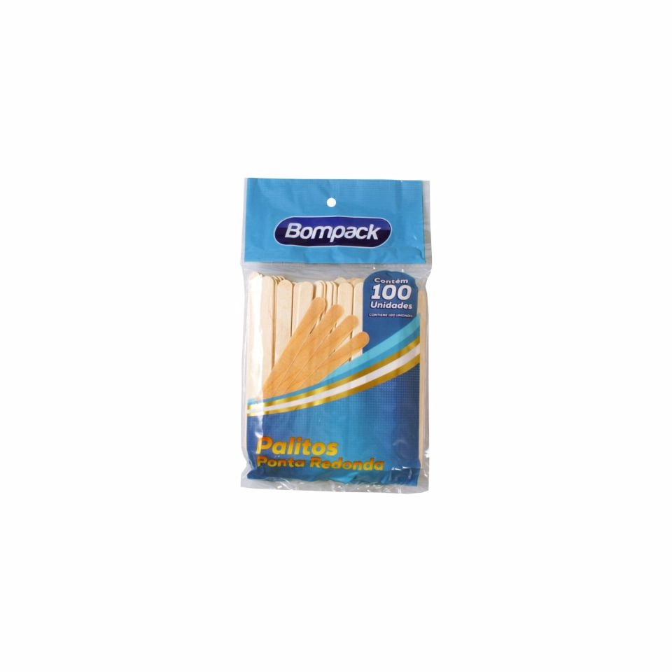Palito Picole Redondo 100un