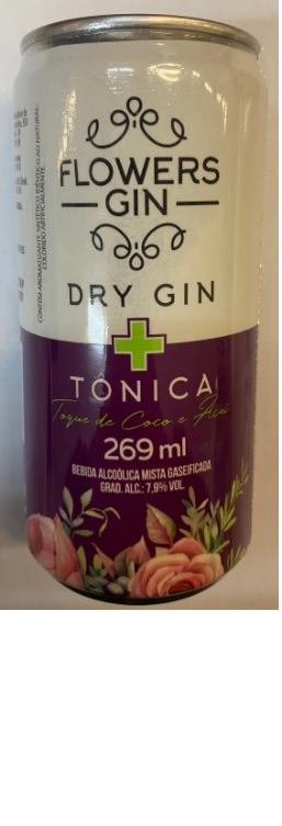Gin Tônica Toque De Coco E Açaí Flowers Lata 269ml