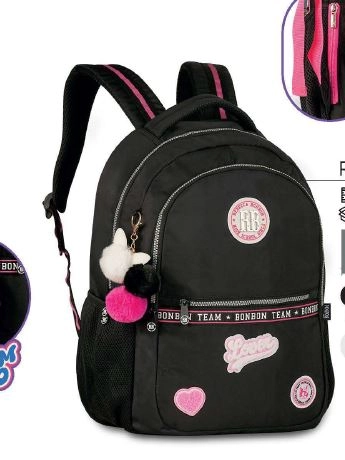Mochila De Costa Preto Ref.rb24004