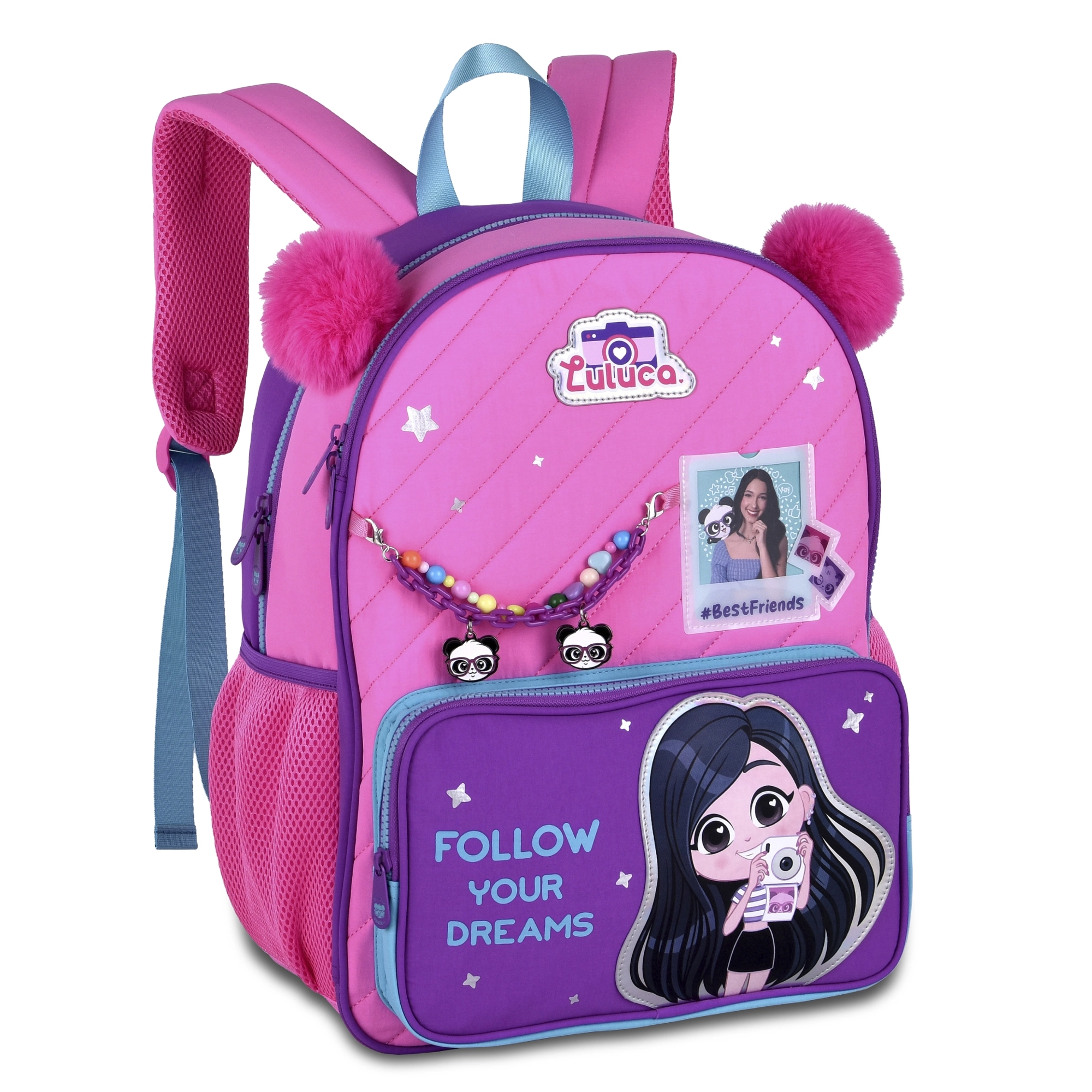 Mochila Juvenil Feminina Luluca Rosa Roxo Lu27417j Semax