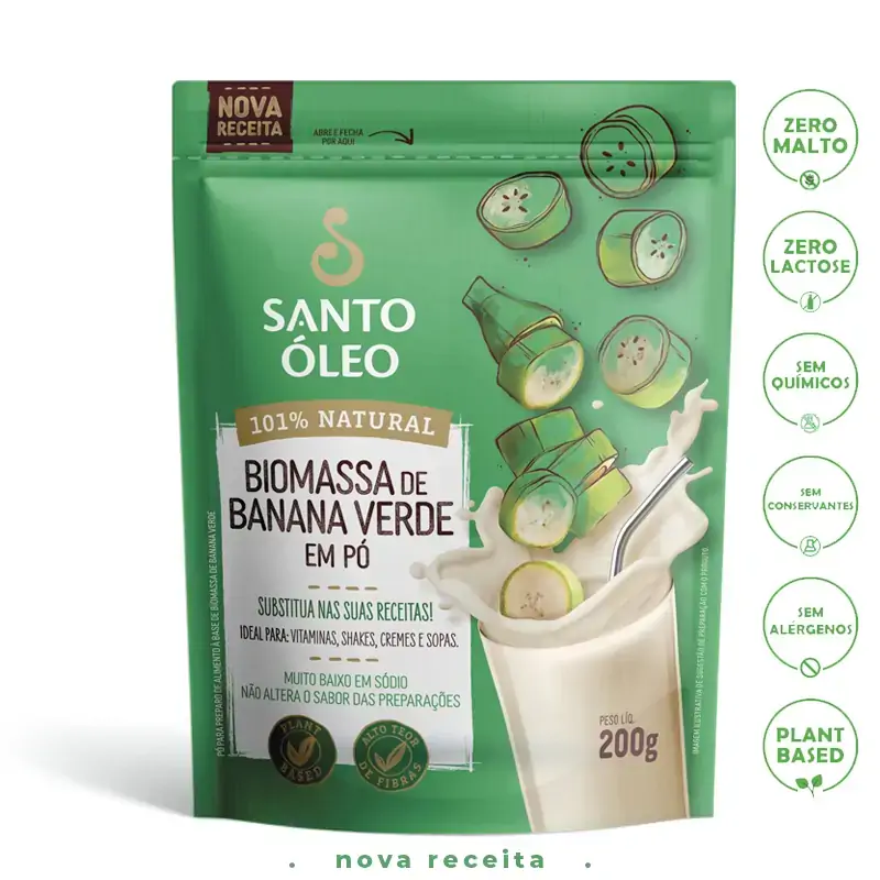 Leite Po Santo Oleo 200g Biomassa Banana Verde