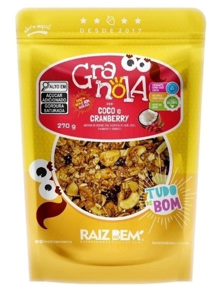 Granola Raiz Bem Premium Coco E Cranberry 270g