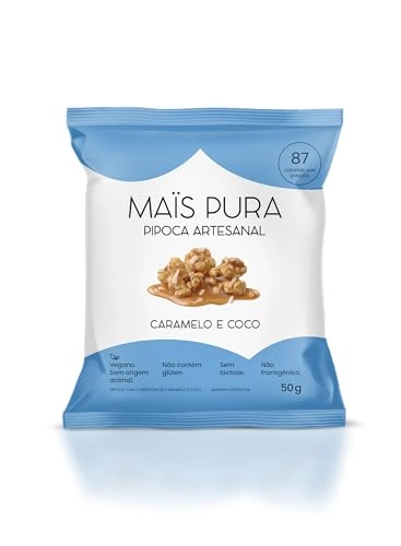 Pipoca Caramelo/coco Mais Pura 75g