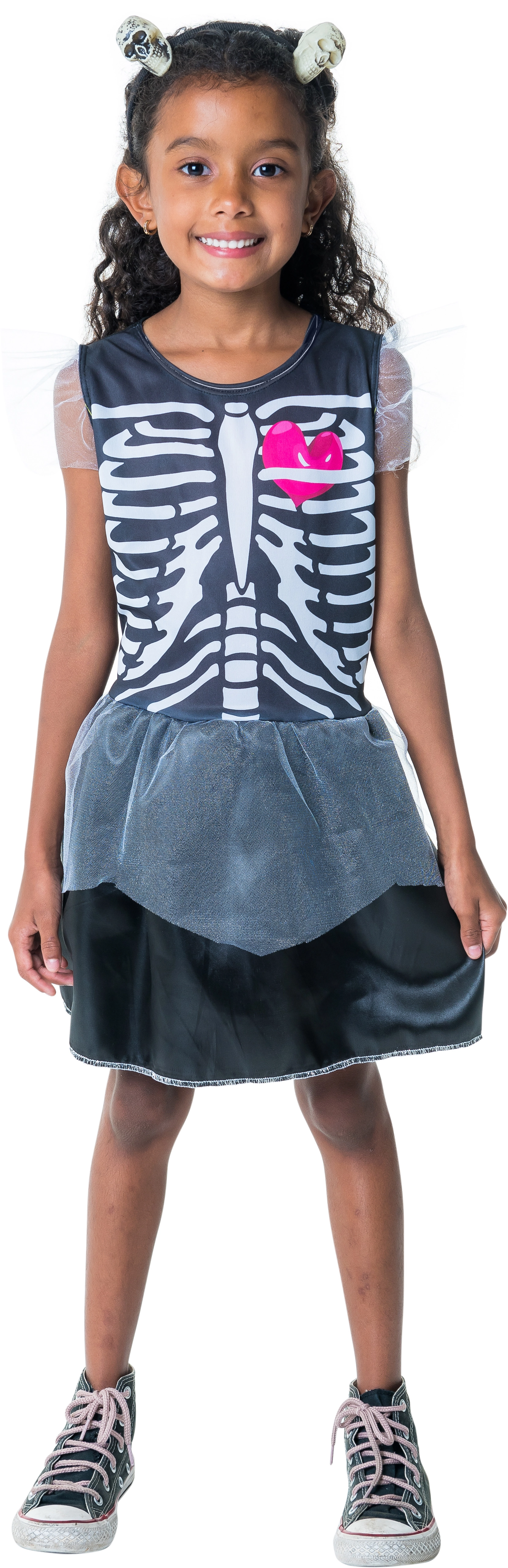Fantasia Infantil Caveira Menina Xis0707 Toymaster