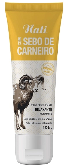 Des Creme Nati Sebo De Carneiro 150g Relaxante Mentol