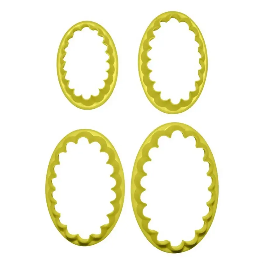 Cort Oval Babado C/4 Pc Un Bluestarnet