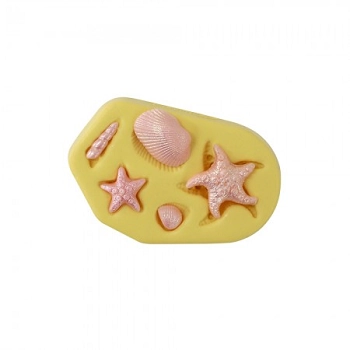 Molde Silicone Conchas E Estrelas 013 Bluestar