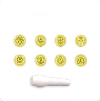 Kit Carimbos Animais Amarelo Bluestar