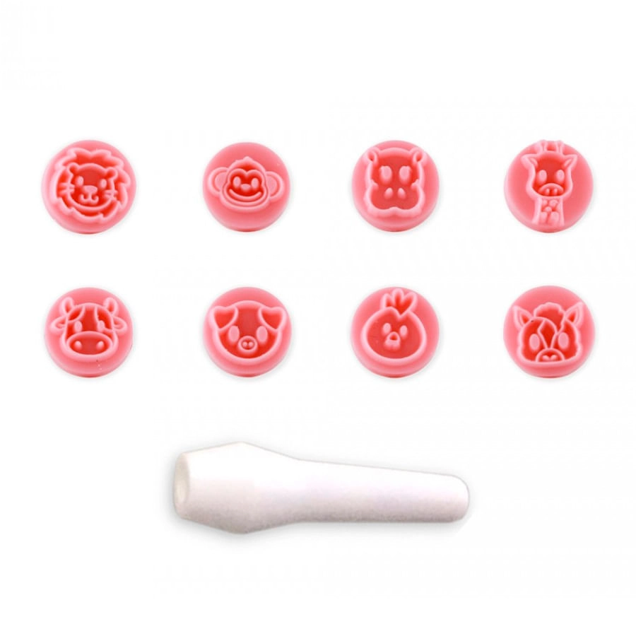 Kit Carimbos Animais Rosa Bebe C.9 411041 Bluestar