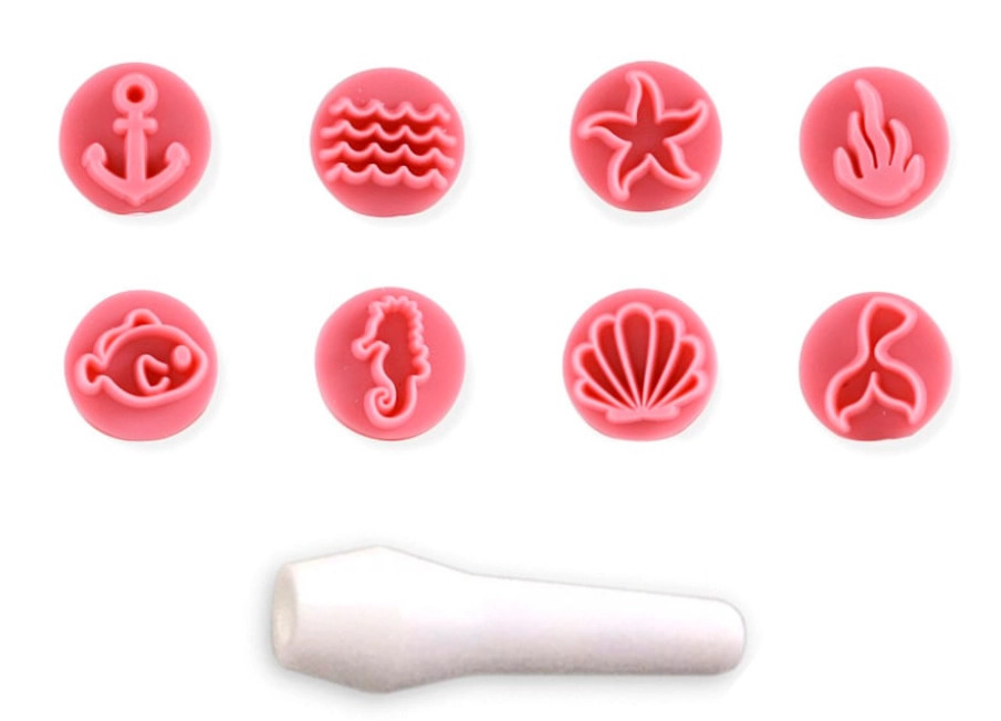 Kit Carimbos Fundo Mar Rosa Bebe C.9 411058 Bluestar