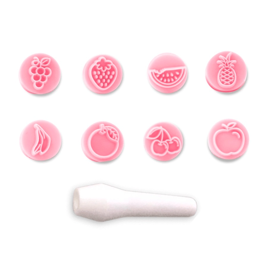 Kit Carimbos Frutas Rosa Bebe 411072 Bluestar