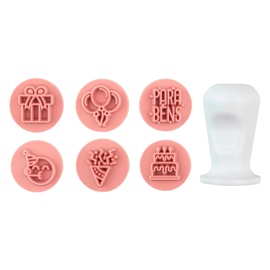 Kit Carimbos Parabens Rs Bebe 7pcs 412956 Bluestar