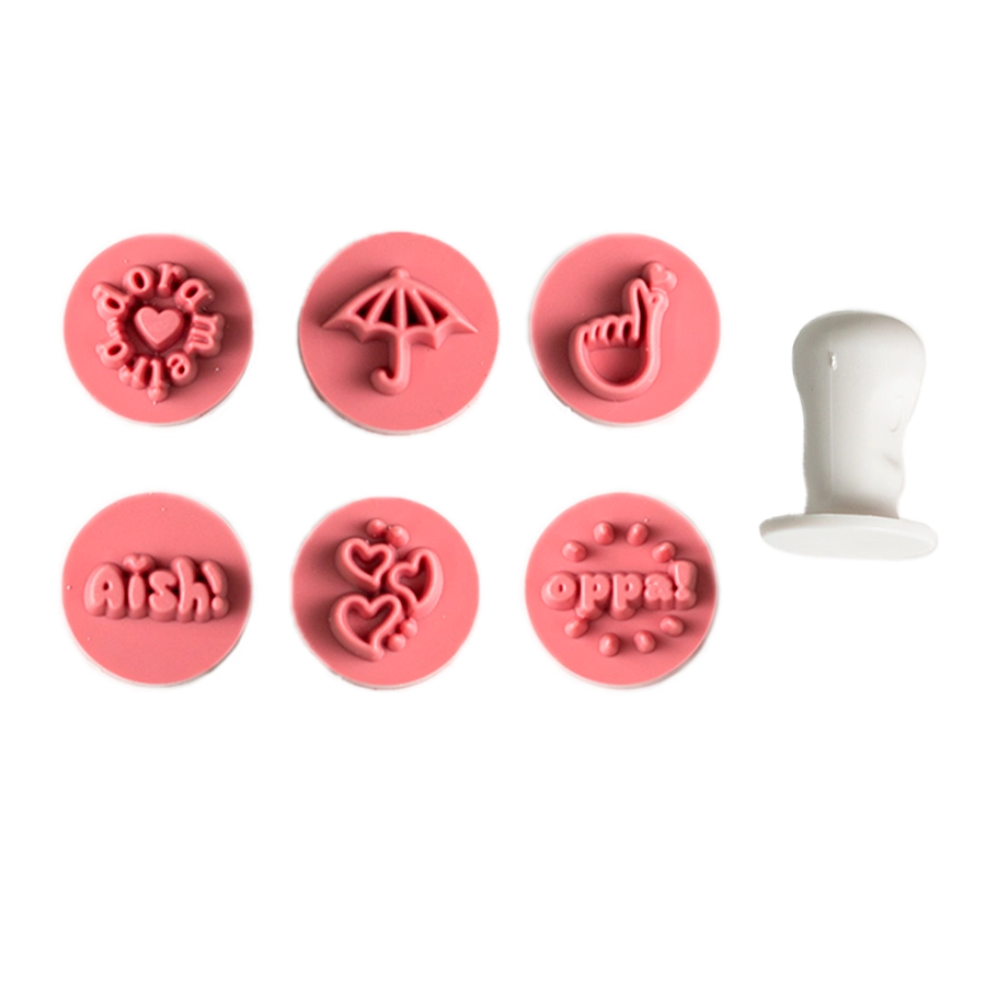 Kit Carimbos Dorama Rosa Bebê 2cm 7pc 413694 Bluestar