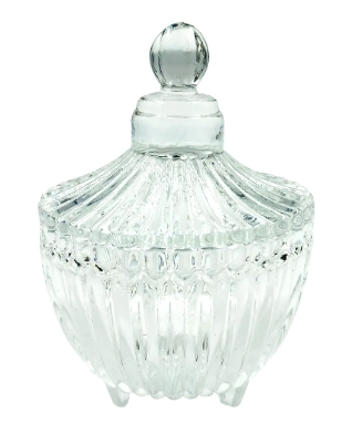Potiche De Cristal C/pe Carrocel 6,5x6,5x10cm Ref.220118