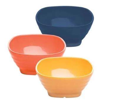 Bowl Stripes Bambu Pp Quadrado 11x11x4.5cm 220289 Lyor
