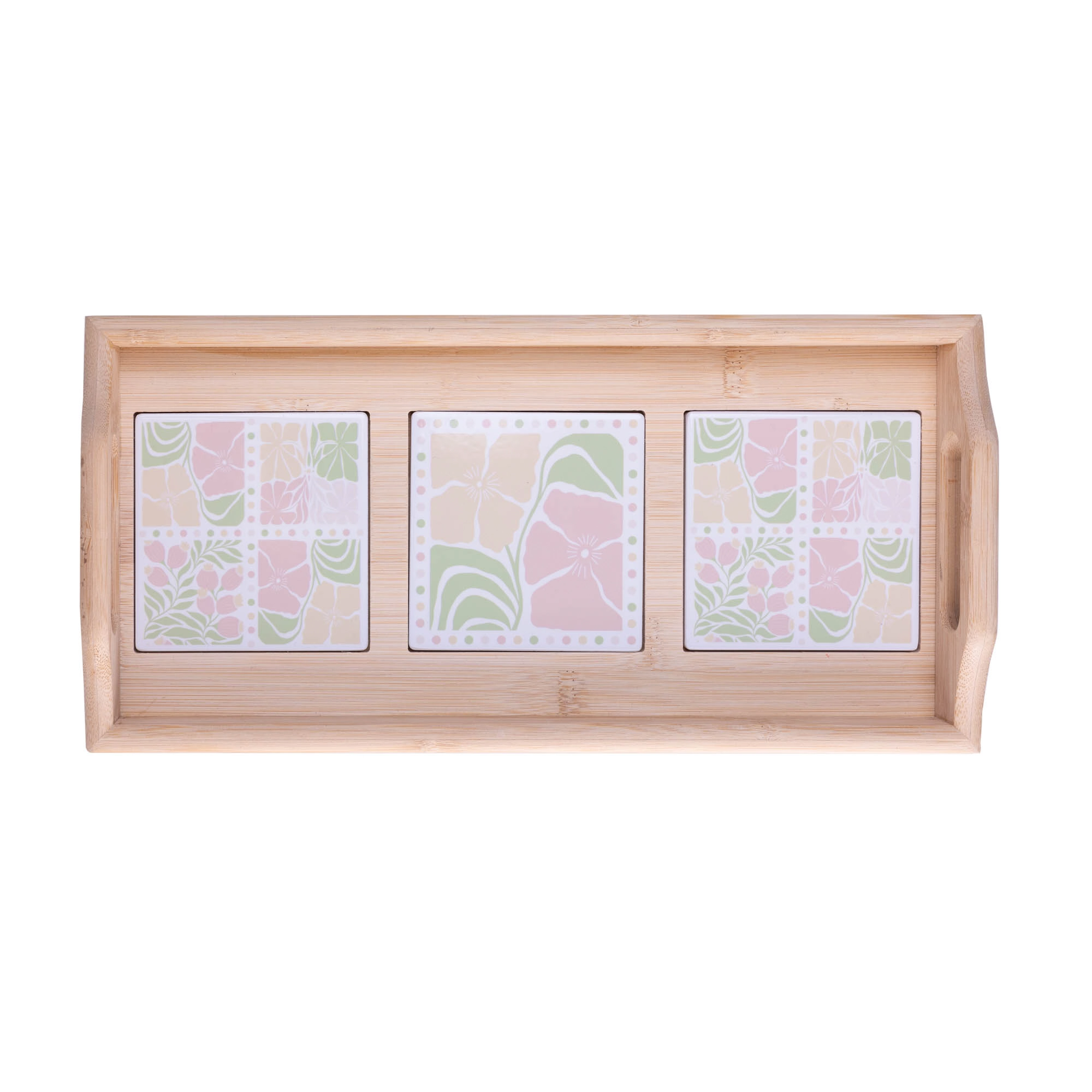 Bandeja Alca Fundo Ceramica Floral 37x18cm 220945 Rojemac