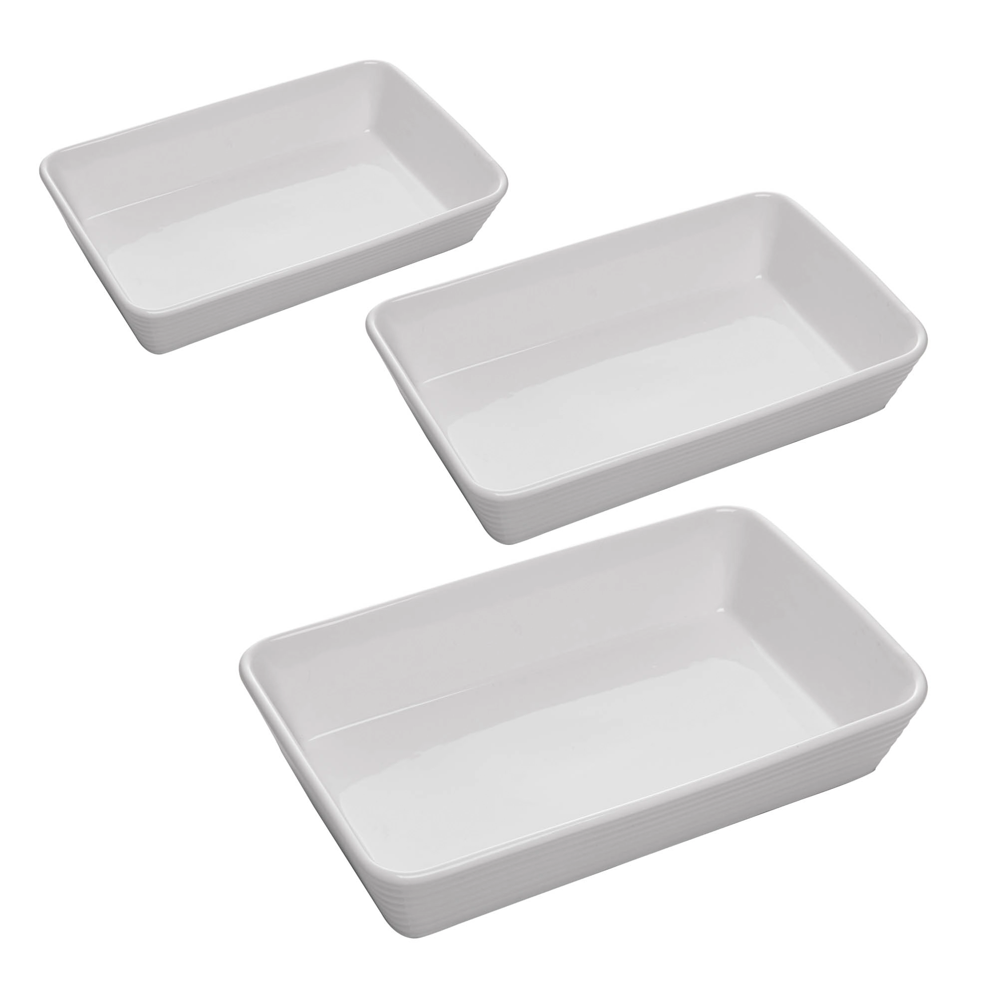 Kit Refratario Porcelana Linea Branco 3pcs 221115 Lyor