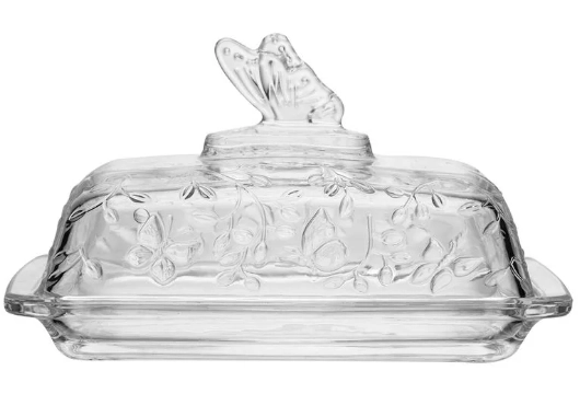 Manteigueira Tampa Cristalnew Butterfly 18x10x10.8cm 221251 Lyor