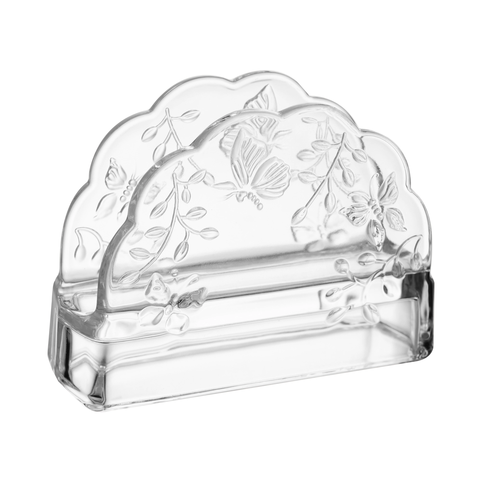 Porta Guardanapos New Butterfly 10,5cm X 4cm X 9,5cm Cristal Ecologico