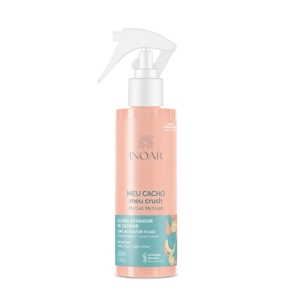 Fluido Ativador De Cachos Inoar Meu Cacho Meu Crush Frasco 200ml Borrifador