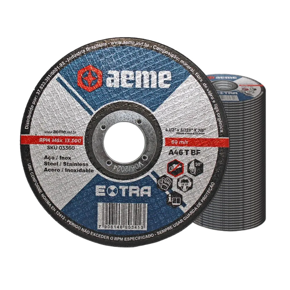 Disco Corte Fino Aeme Extra 4.1/2x5/128x7/8 (115x1.0x22.2) 50 Unidades