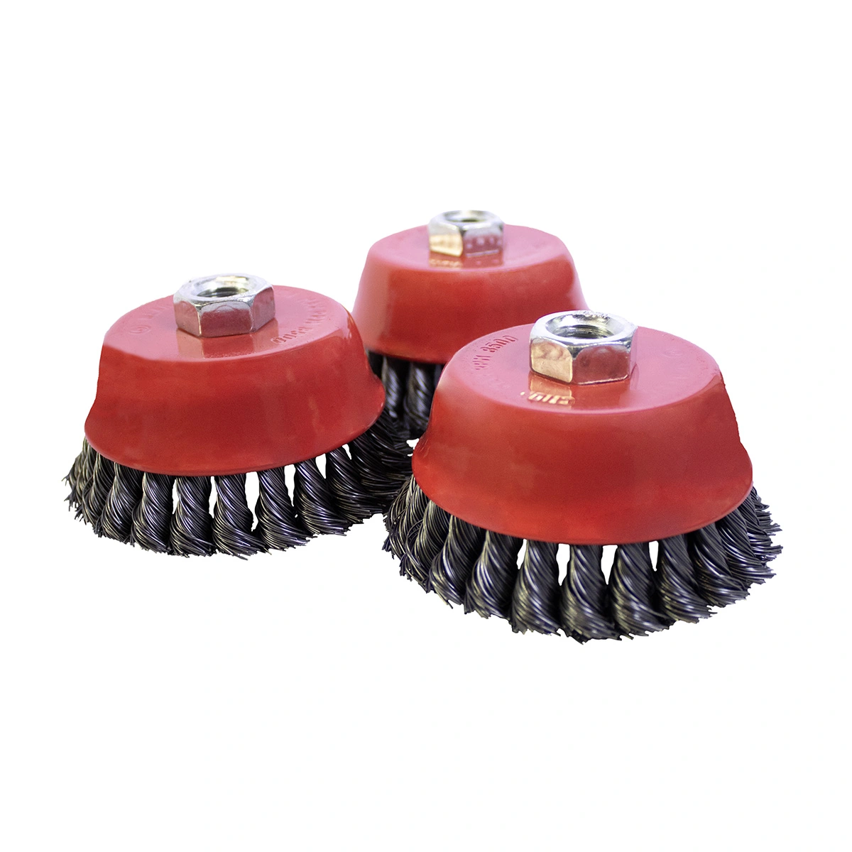 Escova Copo Trançada Aeme 4 Pol (100mm) Rosca M14 50 Unidades